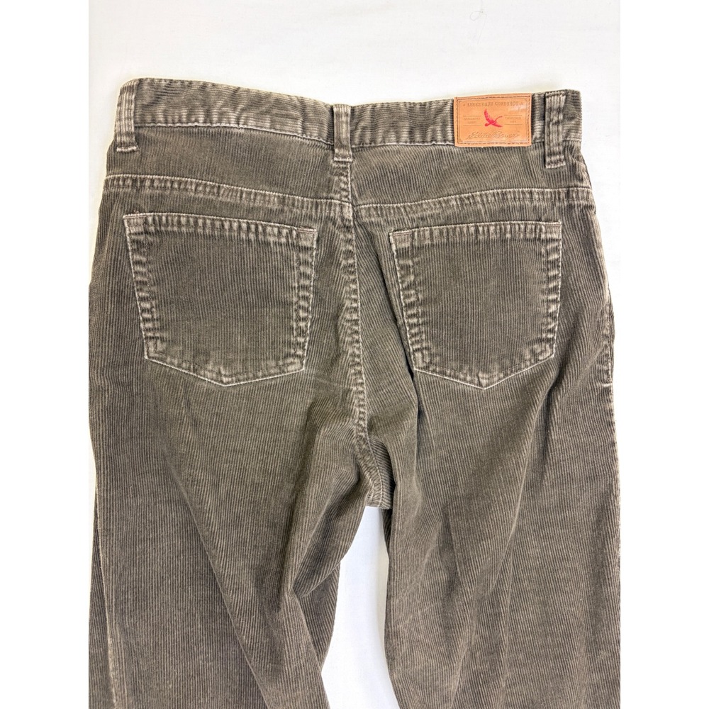 Eddie Bauer Women Brown Corduroy Stretch Straight Leg Pants Size 6 Tall Academia - Picture 11 of 12